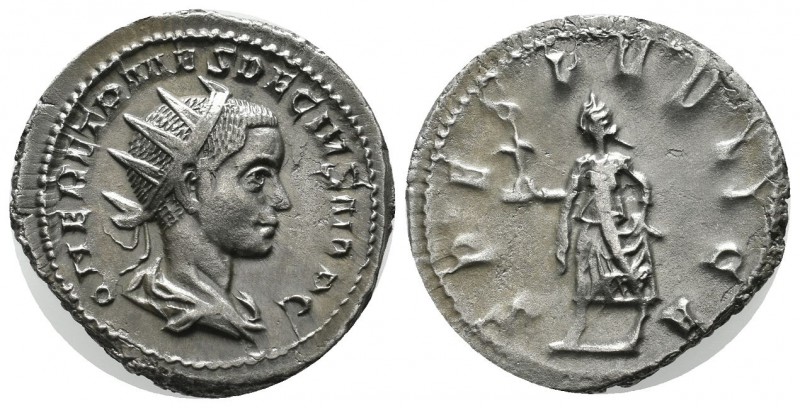 Herennius Etruscus, AD.251-251. AR Denarius (23mm, 3.95g). Rome. Q HER ETR MES D...