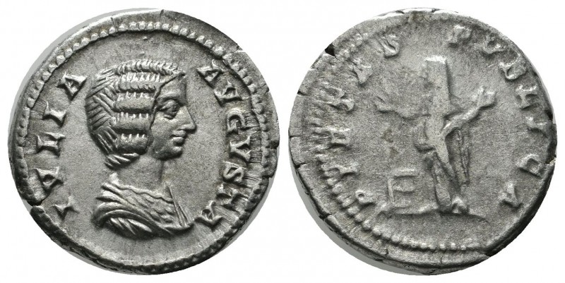 Julia Domna (Augusta), AD.193-217. AR Denarius (19mm, 3.48g). Rome. IVLIA AVGVST...