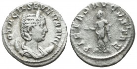 Otacilia Severa (Augusta), AD.244-249. AR Antoninianus (21mm, 3.93g). Rome mint, 4th officina. 11th emission of Philip I, AD.249. OTACIL SEVERA AVG. D...