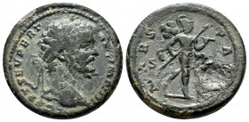 Septimius Severus, AD.193-211. Æ (25mm, 11.48g). Rome, AD.194. L SEPT SEV PERT AVG IMP IIII, Laureate head right / MARS PATER / S - C, Mars advancing ...
