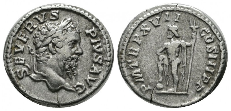 Septimus Severus, AD.193-211. AR Denarius (19mm, 3.38g). Rome. SEVERVS PIVS AVG....