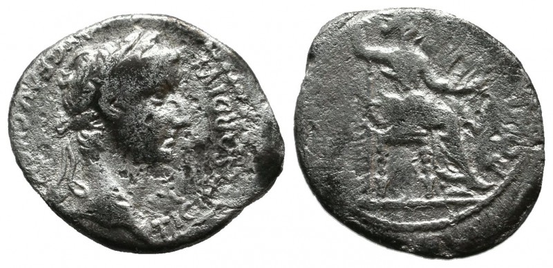 Tiberius, AD.14-37. AR Denarius (19mm, 3.17g). “Tribute Penny” type. Lugdunum (L...