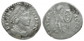 Arcadius, AD.383-408. AR Siliqua (17mm, 2.32g). D N ARCADI-VS P F AVG. Rosette diademed, draped and cuirassed bust of Arcadius to right. / CONCORDI - ...