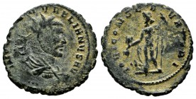 Aurelianus, AD.270-275. Æ Antoninianus (20mm, 2.53g). IMP C L DOM AVRELIAVS AVG. Radiate and cuirassed bust right. / IOVI CONSE-R-VATORI. Jupiter stan...