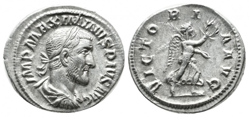 Maximinus I Thrax. AD 235-238. AR Denarius (19mm, 4.45g). Rome. IMP MAXIMINVS PI...