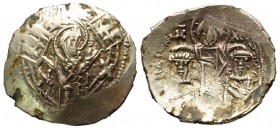 Andronicus II Palaeologus, with Michael IX, AD.1295-1320. AV Hyperpyron Nomisma (22mm, 3.63g). Constantinople mint. Struck AD.1303-1320. MP-ΘV. Half-l...