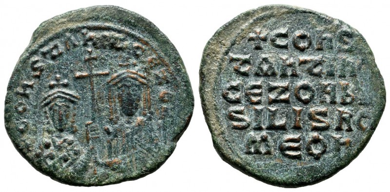 Constantine VII Porphyrogenitus and Zoe, AD.913-959. Æ Follis (25mm, 7.28g). Con...