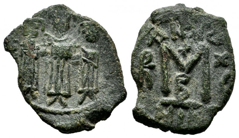 Heraclius with Martina and Heraclius Constantine, AD.610-641. Æ Follis - 40 Numm...