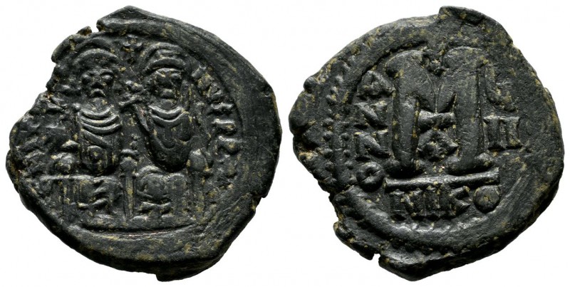 Justin II. AD.565-578. Æ (28mm, 13.00g). Nicomedia mint, 1st officina. Dated RY ...