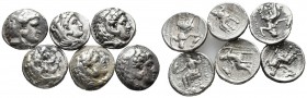 Lot of 6 AR Greek Tetradrachms, including Kings of Macedon. Sold As Seen, No Return!
