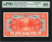 (t) CHINA--REPUBLIC. Bank of China. 10 Dollars, 1930. P-69s. Specimen. PMG Choice Uncirculated 64 EPQ.

(S/M#C294-172). Printed by ABNC. Amoy. Nearl...
