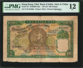 (t) HONG KONG. The Chartered Bank of India, Australia & China. 100 Dollars, 1941-56. P-57c. PMG Fine 12.

Printed by W&S. Printed Signatures. Dated ...