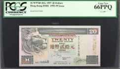 HONG KONG. Lot of (5). The Hong Kong & Shanghai Banking Corporation Limited. 20 to 1000 Dollars, 1997. P-201c, 202c, 203b, 204c & 205b. PCGS Currency ...