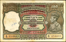 BURMA. Military Administration of Burma. 100 Rupees, ND (1945). P-29b. Very Fine.

Signature of C.D. Deshmukh. The highest denomination for the Mili...