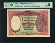 INDIA. The Government of India. 50 Rupees, ND (1930). P-9b. PMG Extremely Fine 40.

Signature of J.B. Taylor. Bombay Branch. Side facing King George...