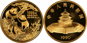 CHINA. Gold 1000 Yuan (12 Ounce), 1990. Panda Series. NGC PROOF-70 Ultra Cameo.

Fr-B2; KM-275; PAN-123A. Mintage: 500. AGW: 11.9878 oz. The single ...