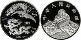 (t) CHINA. 20 Yuan, 1990. Dragon & Phoenix Series. NGC PROOF-68 Ultra Cameo.

KM-318. Mintage: 5,000. Another alluring example of this ever-popular ...