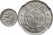 CHINA. Kiangnan. 7.2 Candareens (10 Cents), ND (1897). Nanking Mint. Kuang-hsu (Guangxu). NGC MS-63.

L&M-213B; K-69; KM-Y-142; WS-0791. Robustly st...