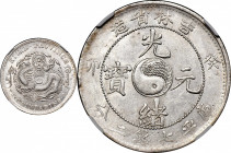(t) CHINA. Kirin. 7 Mace 2 Candareens (Dollar), CD (1903). Kirin Mint. Kuang-hsu (Guangxu). NGC MS-61.

L&M-547; K-468; KM-Y-183a.2; WS-0465. Variet...