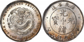 (t) CHINA. Kwangtung. 7 Mace 2 Candareens (Dollar), ND (1890-1908). Kwangtung Mint. Kuang-hsu (Guangxu). NGC MS-63.

L&M-133; K-26; KM-Y-203; WS-094...