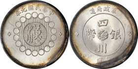 (t) CHINA. Szechuan. Dollar, Year 1 (1912). Uncertain Mint, likely Chengdu or Chungking. PCGS MS-63.

L&M-366; K-775; KM-Y-456; WS-0778. Variety wit...