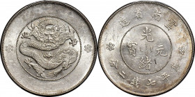 (t) CHINA. Yunnan. 7 Mace 2 Candareens (Dollar), ND (ca. 1911). Kunming Mint. In the name of Kuang-hsu (Guangxu). PCGS MS-62.

L&M-421; K-169a; KM-Y...