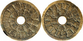 (t) CHINA. Qing Dynasty. Good Fortune Charm, ND. Graded "85" by Zhong Qian Ping Ji Grading Company.

Weight: 29.9 gms. Obverse: "Fu"; Reverse: "Shou...