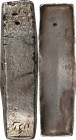 ANNAM. Silver 10 Lang Bar, ND (ca. mid-19th Century). Time of Tu Duc. FINE Details. Bent, Scratches, Drill Hole.

Dimensions: 110mm x 12mm x 14mm x ...