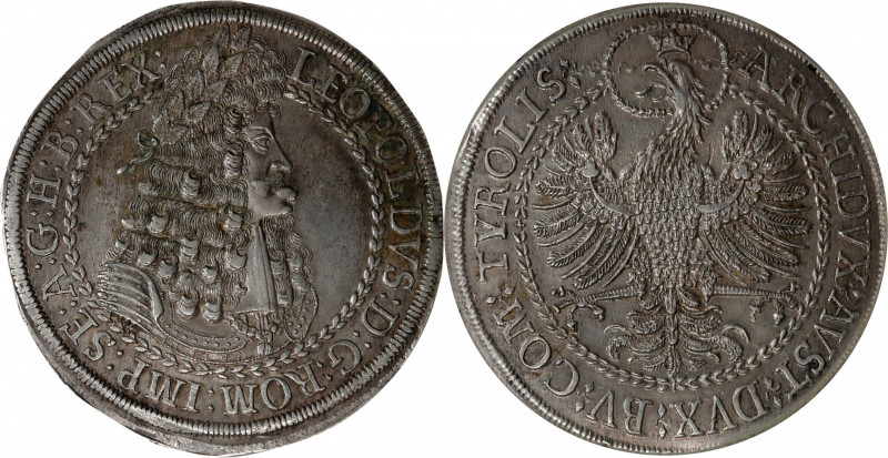 AUSTRIA. 2 Talers, ND (1680-86). Hall Mint. Leopold I. NGC MS-62.

Dav-3249; K...