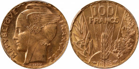 FRANCE. 100 Francs, 1935. Paris Mint. PCGS MS-65.

Fr-598; KM-880; Gad-1148. Fully resplendent with lustrous appeal, this Gem 100 Francs will undoub...