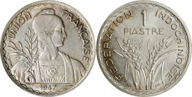 FRENCH INDO-CHINA. Mint Error -- Struck on a Silver Planchet -- Piastre, 1947. Paris Mint. PCGS MS-62.

cf. KM-32.2; cf. Lec-320; cf. Gad-38. Weight...