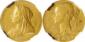 GREAT BRITAIN. Victoria Diamond Jubilee Gold Medal, 1897. London Mint. NGC MS-62.

BHM-3506; Eimer-1817b. By G. W. de Saulles. Obverse: Crowned and ...
