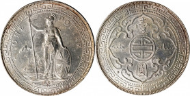 GREAT BRITAIN. Trade Dollar, 1897/6-B. Bombay Mint. PCGS Genuine--Cleaned, Unc Details.

KM-T5; Mars-BTD1; Prid-5 var. (regular date). 7/6 Overdate....