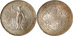 GREAT BRITAIN. Trade Dollar, 1898-B. Bombay Mint. PCGS MS-63.

KM-T5; Mars-BTD1; Prid-6. A handsome choice example, this lovely Trade Dollar display...