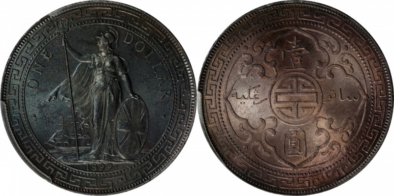 GREAT BRITAIN. Trade Dollar, 1899-B. Bombay Mint. PCGS MS-64.

KM-T5; Mars-BTD...