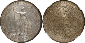 GREAT BRITAIN. Trade Dollar, 1899-B. Bombay Mint. NGC MS-63.

KM-T5; Mars-BTD1; Prid-8. Steely gray with some golden-olive accents, this choice piec...