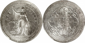 GREAT BRITAIN. Trade Dollar, 1899-B. Bombay Mint. PCGS MS-63.

KM-T5; Mars-BTD1; Prid-8. Entirely blast white, this choice piece radiates with a tre...