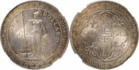 GREAT BRITAIN. Trade Dollar, 1901-B. Bombay Mint. NGC MS-63.

KM-T5; Mars-BTD1; Prid-11. A few light chatter marks on the obverse rim likely prevent...