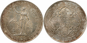 GREAT BRITAIN. Trade Dollar, 1901-C. Calcutta Mint. PCGS AU-58.

KM-T5; Mars-BTD1; Prid-12. This lovely piece offers up a handsome wash of original ...