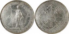 GREAT BRITAIN. Trade Dollar, 1903/2-B. Bombay Mint. PCGS MS-62.

KM-T5; Mars-BTD1; Prid-15 var. (regular date). Overdate variety. This elegant and e...