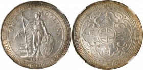 GREAT BRITAIN. Trade Dollar, 1903-B. Bombay Mint. NGC MS-65+.

KM-T5; Mars-BTD1; Prid-15. Yielding quality that is SCARCELY encountered for one of t...