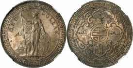 GREAT BRITAIN. Trade Dollar, 1908-B. Bombay Mint. NGC MS-66.

KM-T5; Mars-BTD1; Prid-18. Exceedingly radiant and enticing, this crown offers a satin...