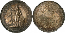 GREAT BRITAIN. Trade Dollar, 1908-B. Bombay Mint. NGC MS-65+.

KM-T5; Mars-BTD1; Prid-18. Finely rendered and sporting a very deep tone, this trade ...