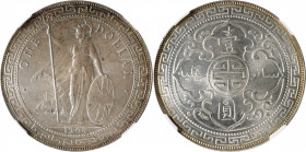 GREAT BRITAIN. Trade Dollar, 1908-B. Bombay Mint. NGC MS-64+.

KM-T5; Mars-BTD1; Prid-18. About as close to Gem status as one can get, this alluring...