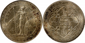 GREAT BRITAIN. Trade Dollar, 1925. London Mint. PCGS MS-64+.

KM-T5; Mars-BTD1; Prid-25. An enchanting and fully engaging example from late in the s...