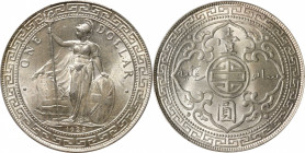 GREAT BRITAIN. Trade Dollar, 1925. London Mint. PCGS MS-64.

KM-T5; Mars-BTD1; Prid-25. Almond-argent in color and exceedingly brilliant, this dazzl...