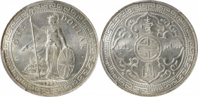GREAT BRITAIN. Trade Dollar, 1929/1-B. Bombay Mint. PCGS MS-65+.

KM-T5; Mars-BTD1; Prid-26 var. (regular date). Overdate variety. One of the more e...