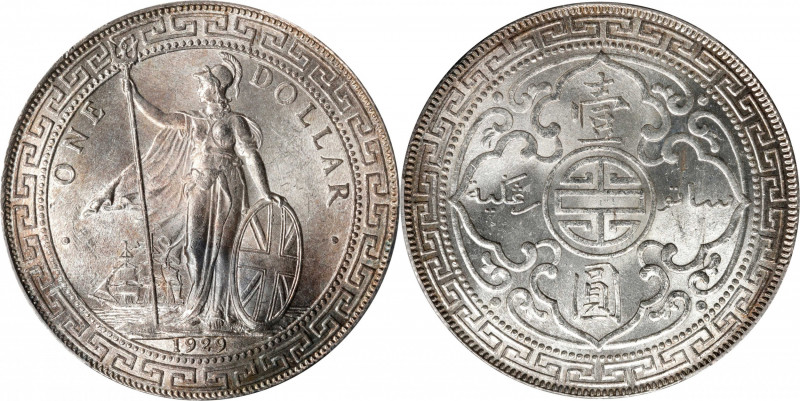 GREAT BRITAIN. Trade Dollar, 1929/1-B. Bombay Mint. PCGS MS-64+.

KM-T5; Mars-...