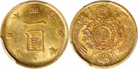 JAPAN. Gold Yen, Year 4 (1871). Osaka Mint. Mutsuhito (Meiji). PCGS MS-64.

Fr-49; KM-Y-9; JNDA-01-5; JC-09-5-1. High Dot Variety. This near-Gem exa...