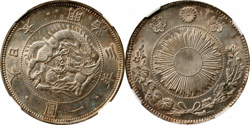 JAPAN. Yen, Year 3 (1870). Osaka Mint. Mutsuhito (Meiji). NGC MS-62.

KM-Y-5.1...